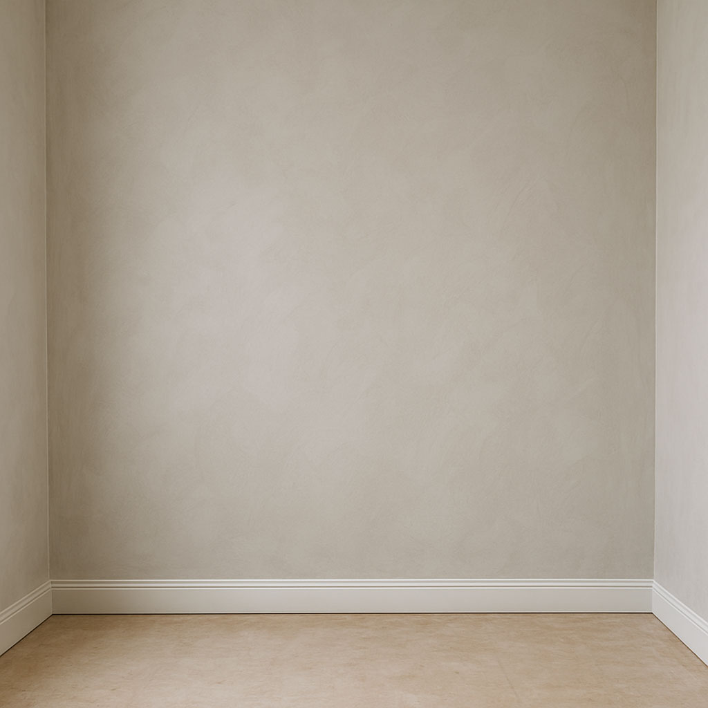 بافت ظریف دیوار رنگ‌شده با اجرای تمیز و حرفه‌ای